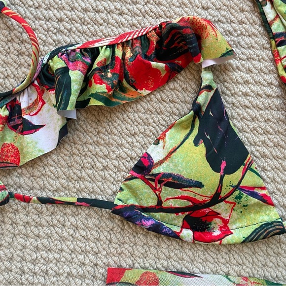 Shein 3-Piece Floral Bikini Set Size XS - Picture 6 of 9